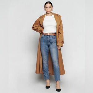 Reformation Liza Ultra High Rise Straight Cropped Jeans Sz 31